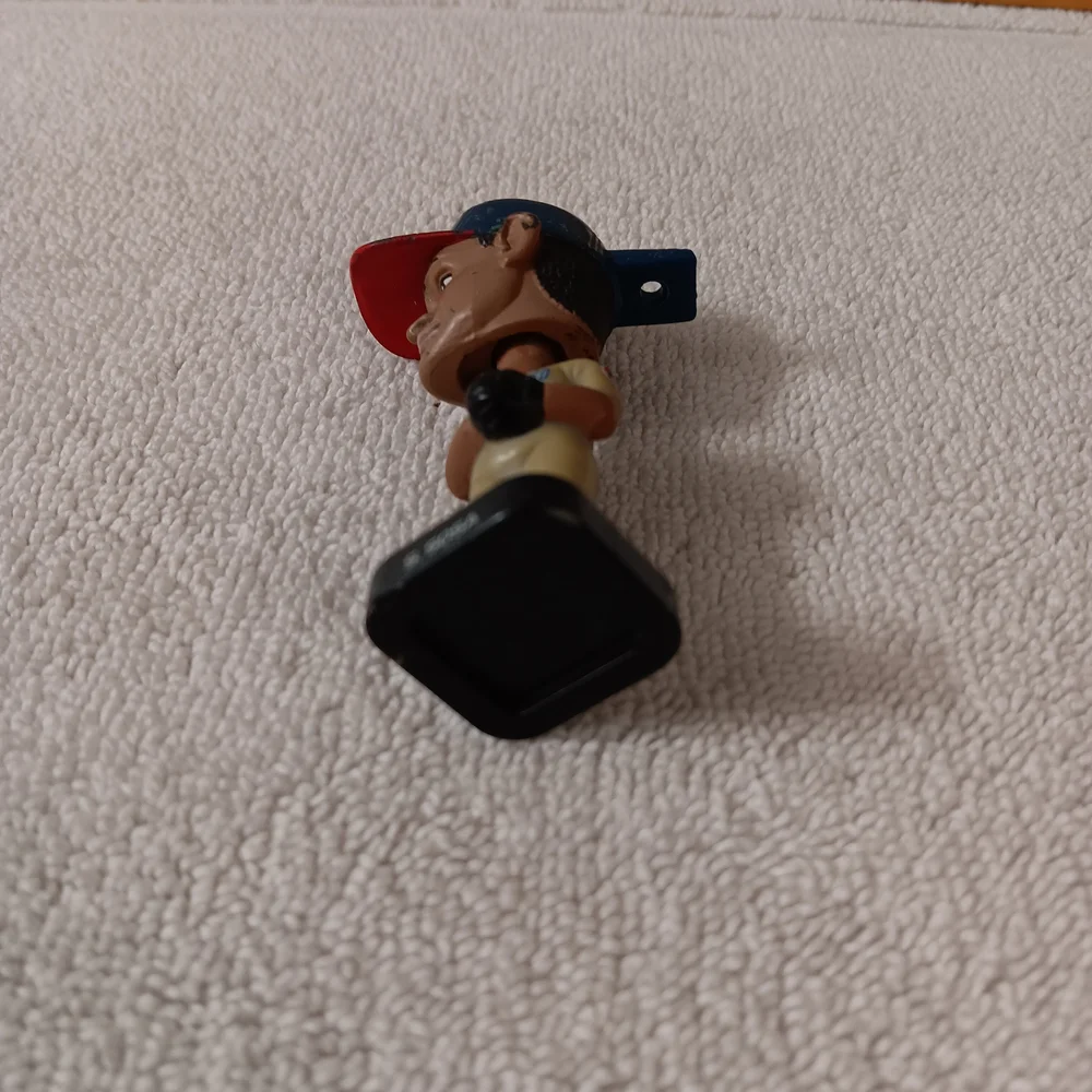 Baseball Player Bobblehead with Red and Blue Cap